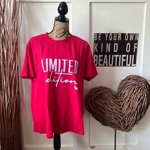 Limited Edition Red Short Sleeve Tee Shirt